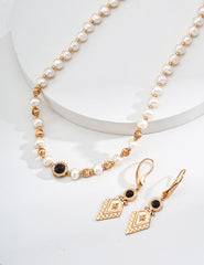 Aurora Tiger’s Eye & Pearl Necklace