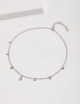 Starlit Crescent – Sterling Silver Moon & Stars Necklace
