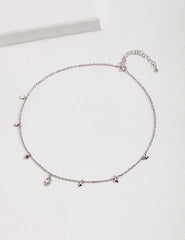 Starlit Crescent – Sterling Silver Moon & Stars Necklace