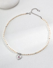 Heart of Pearl – Natural Pearl Pendant Necklace