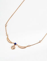 Lapis & Light Necklace – S925 Silver with Zircon