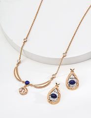 Lapis & Light Necklace – S925 Silver with Zircon