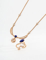 Lapis & Light Necklace – S925 Silver with Zircon