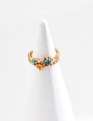 Earthlight Ring – Vintage Silver with Turquoise & Healing Stones