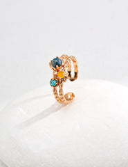 Earthlight Ring – Vintage Silver with Turquoise & Healing Stones