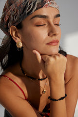 Lapis Harmony Bracelet | S925 Silver, Vintage Gold