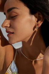 Sterling Silver Teardrop Earrings – Platinum Tone