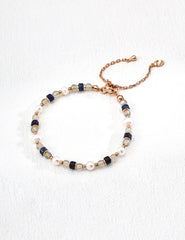 Celestial Harmony Bracelet – Pearl, Moonstone & Lapis