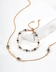 Celestial Harmony Bracelet – Pearl, Moonstone & Lapis