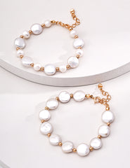 Baroque Pearl Bracelet – Vintage Gold & Sterling Silver