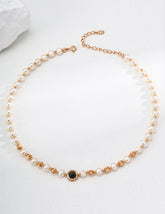Aurora Tiger’s Eye & Pearl Necklace
