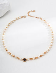 Aurora Tiger’s Eye & Pearl Necklace