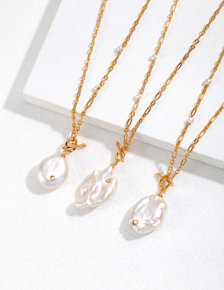 Celeste Baroque Pearl Necklace