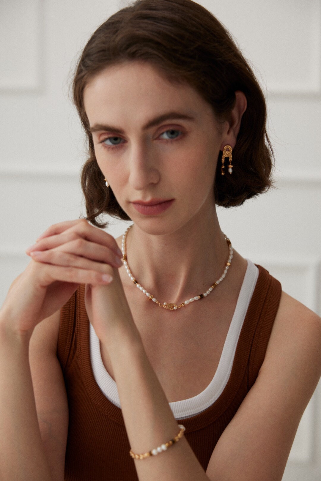 Lumière Tiger’s Eye & Pearl Necklace