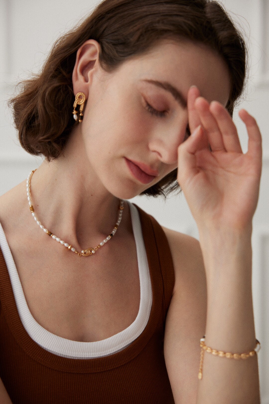 Lumière Tiger’s Eye & Pearl Necklace