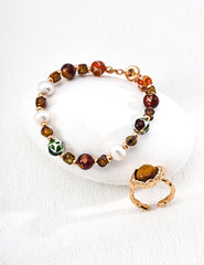 Natural Pearl & Aurora Shell Beads