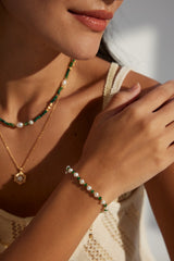 Natural Pearl & Emerald