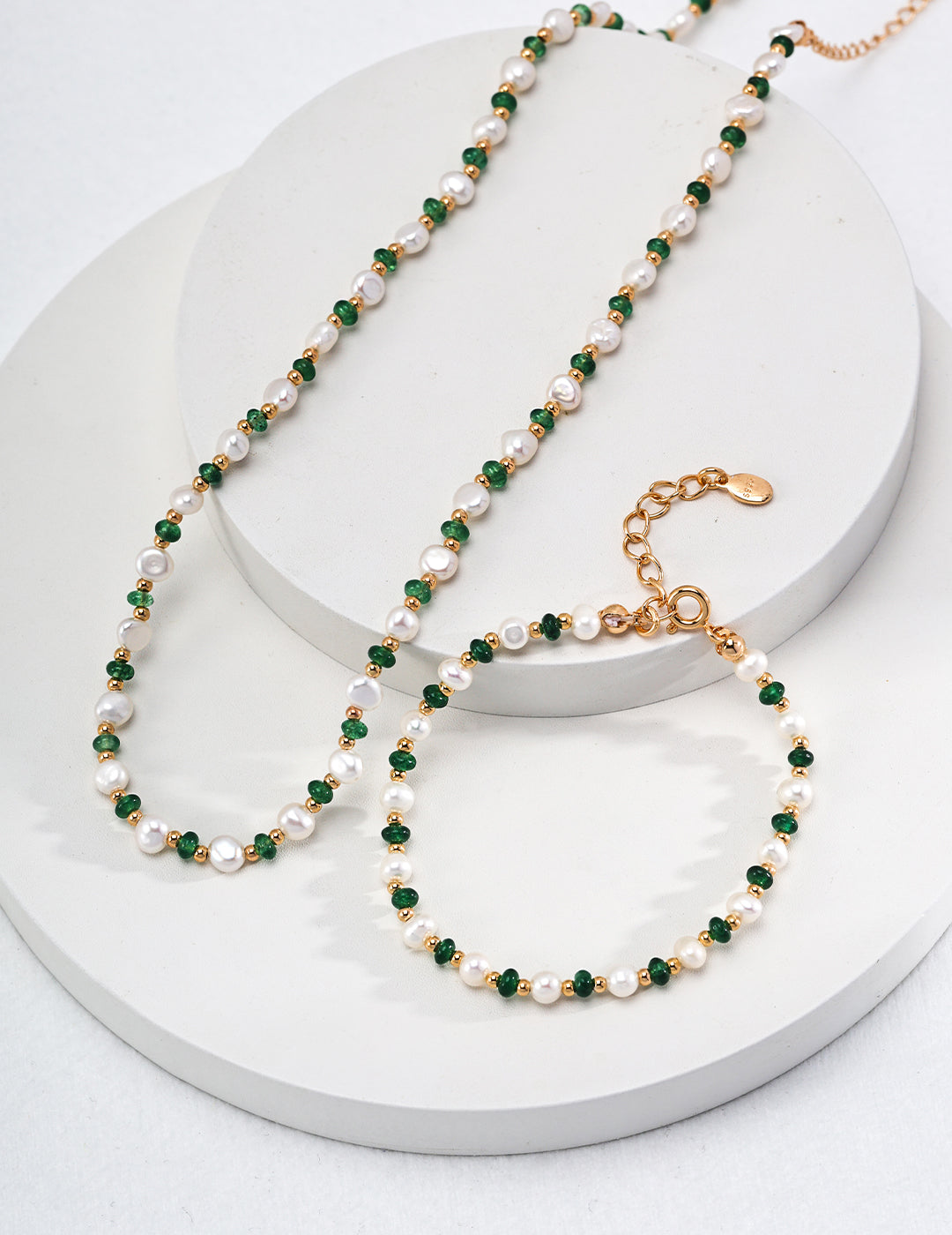 Natural Pearl & Emerald