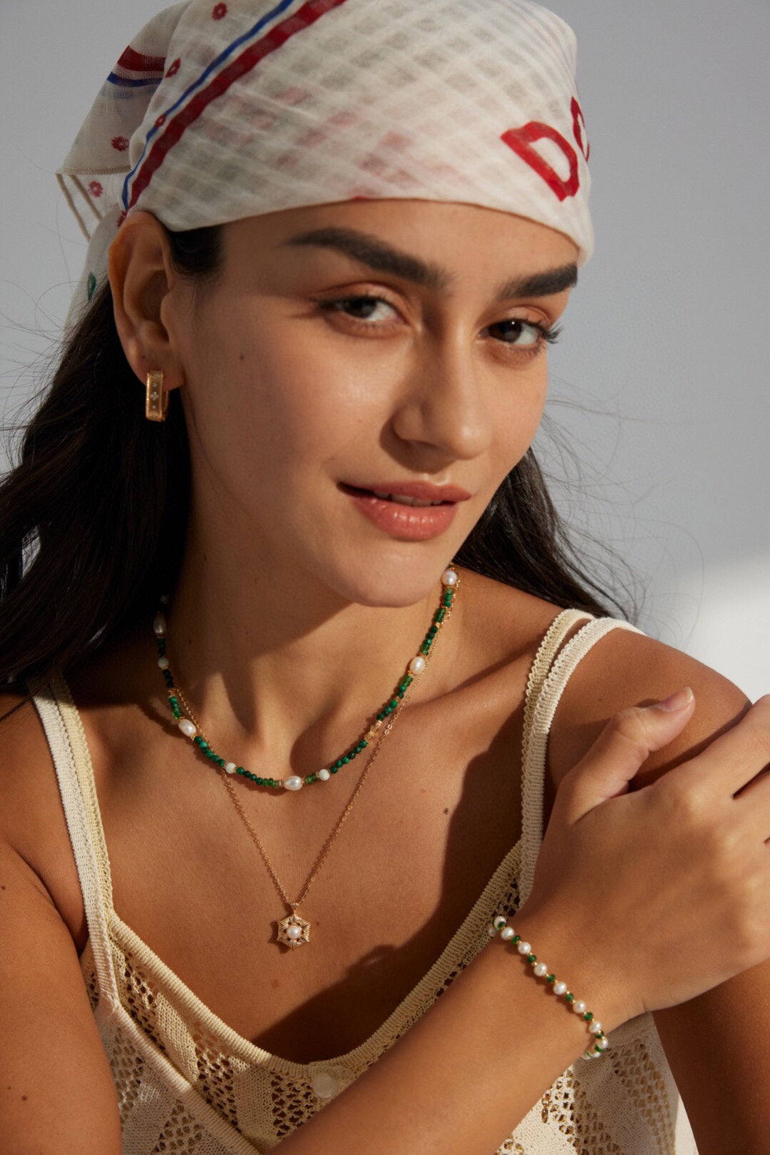 Natural Pearl & Emerald
