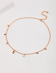 Starlit Crescent – Sterling Silver Moon & Stars Necklace