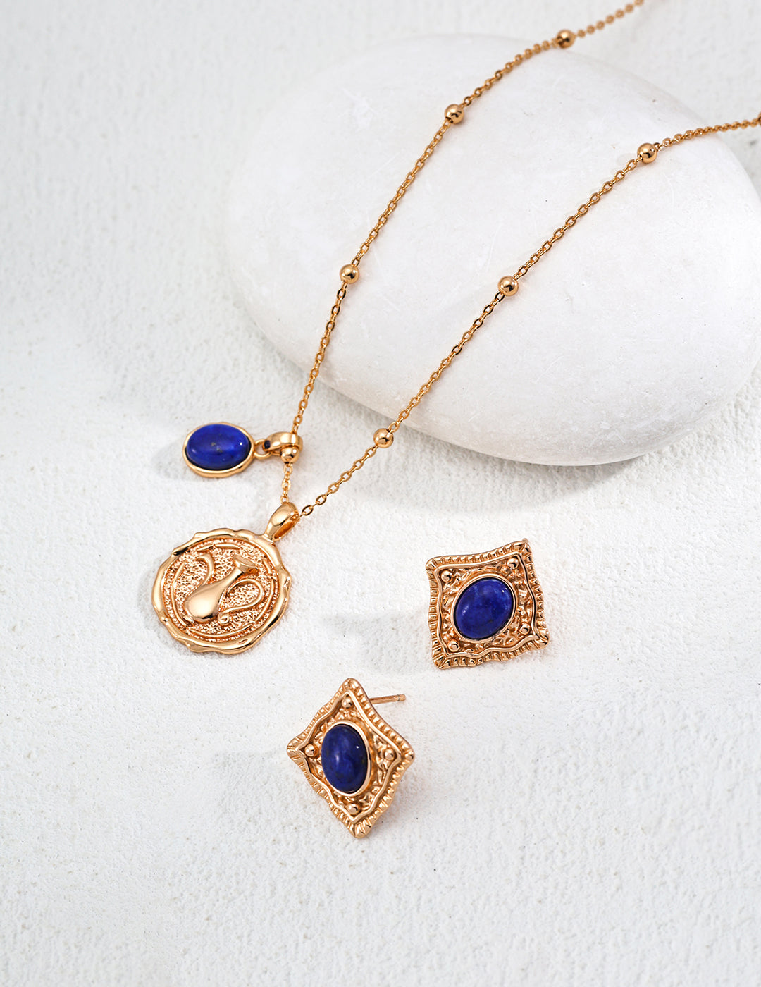 Wishkeeper – Lapis Lazuli Pendant Necklace in S925 Silver