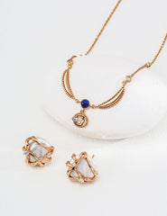 Lapis & Light Necklace – S925 Silver with Zircon