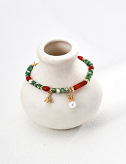 Ocean Whispers Bracelet — Pearl, Agate & Shell in Sterling Silver