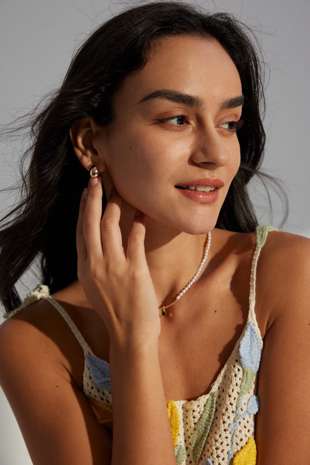 Sterling Silver Teardrop Earrings – Platinum Tone