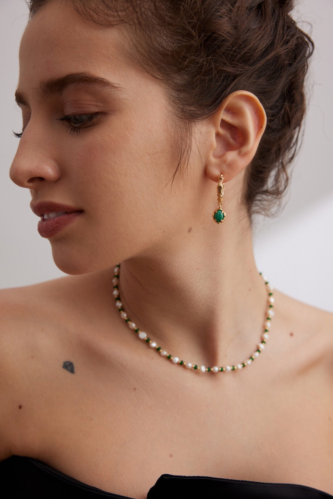 Sterling Silver Malachite Drop Earrings – Protective & Elegant
