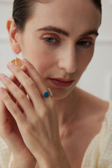 Sterling Silver Enamel Open Ring – Macaron & Morandi Tones