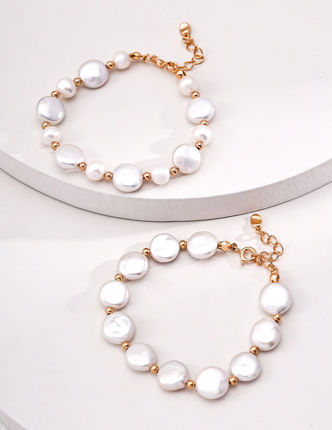 Baroque Pearl Bracelet – Vintage Gold & Sterling Silver