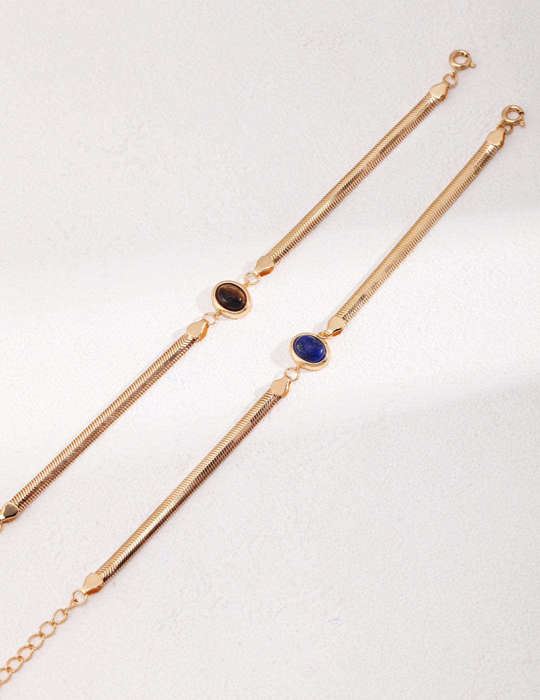 Natural Lapis Lazuli & Tiger Eye Bracelet