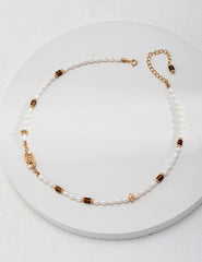 Lumière Tiger’s Eye & Pearl Necklace